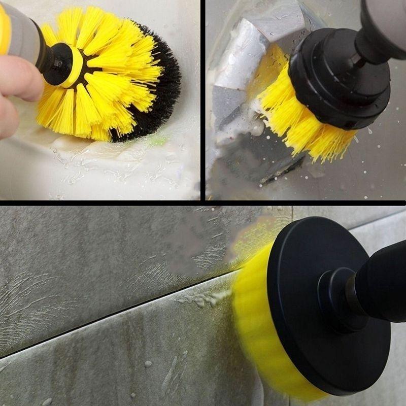 2020 Hot Sale Drill Brush Cleaner Scrubbing Brushes for Bathroom Surface Grout Tile Tub Shower Kitchen Auto Care Cleaning Tools