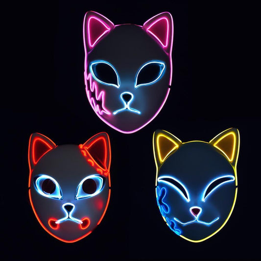 Anime Demon Slayer LED Cosplay Mask