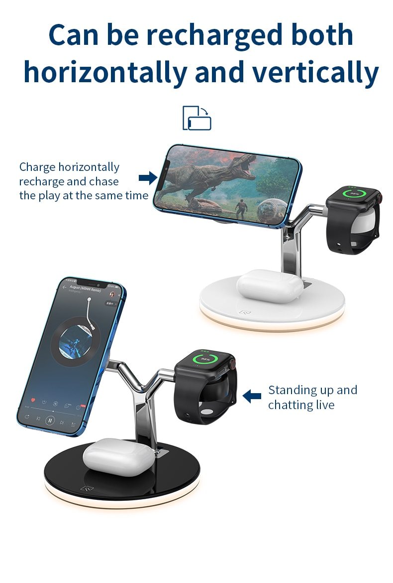 3 in 1 Magnetic Wireless Charger Fast Charging Station
